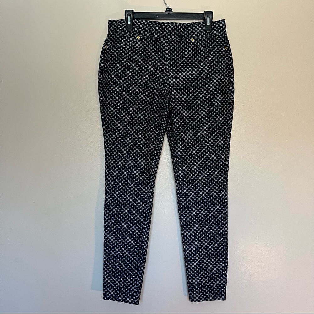 Michael Michael Kors Black-White PrintJegging Legging Pants Women’s Size Medium.